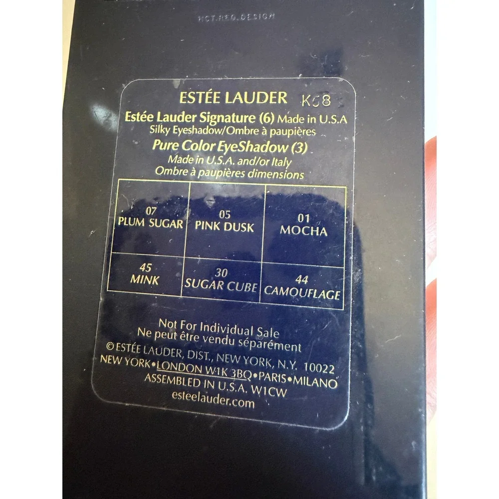 Estee Lauder Pure‎ Color Eyeshadow Palette 9 Shades Plum Sugar Mocha K58